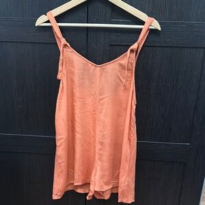 Roxy Orange Camisole Jumpsuit with Spaghetti Straps and Relaxed Fit